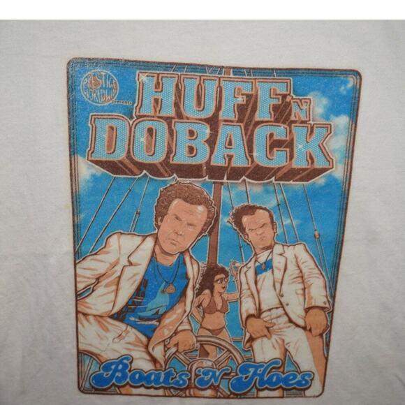 Vintage Step Brothers Huff N Doback Boats N Hoes Prestige Worldwide Tank Top  -L - Picture 3 of 4